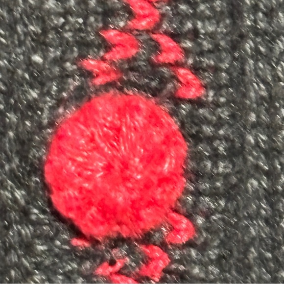 Womens Large Christmas Holiday Cardigan Sweater Karen Scott Vtg Button Up Pocket - Picture 11 of 15